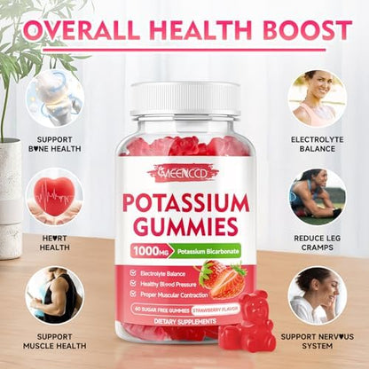 Meenccd potassium mineral complex supplement label detailing the one thousand milligram dosage