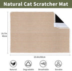 Petinstinct cat furniture protector mat mounted vertically on a living room sofa corner