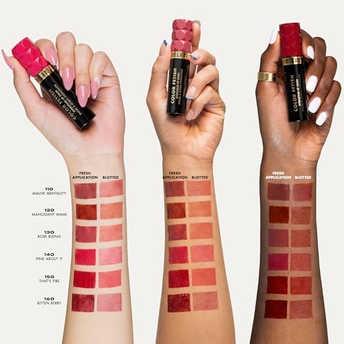 Swatch of Milani Color Fetish Lip Stain 130 Rose Rising