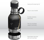 Ergonomic easy-grip paw-print handle on Asobu dog buddy bottle