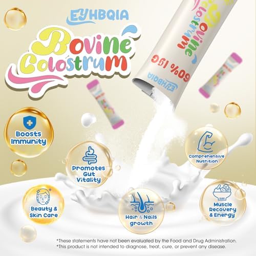 EYHBQIA Grass Fed Colostrum stick packs for immune and gut health