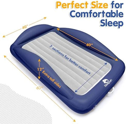 Sleepah toddler cot set including travel case pillow and stuffed animal