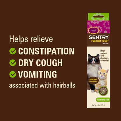 Side view of Sentry Pet Care 4.4 Ounces cat laxative gel tube.