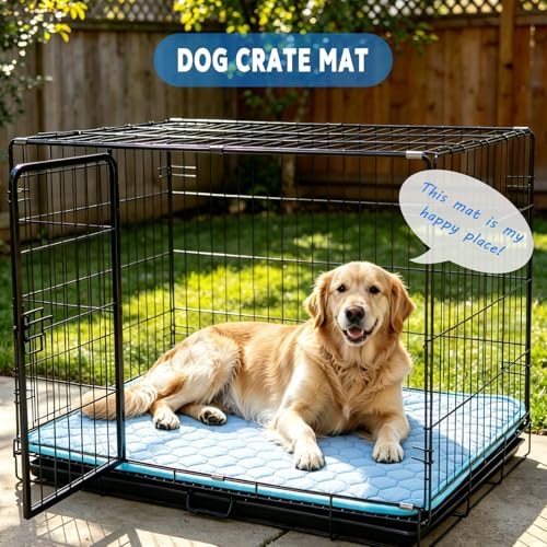 An outdoor setup showing the dgdgbaby cooling mat placed on a patio for a cat to rest.