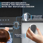 Safety demonstration of Baby Proof Me lock on kitchen oven