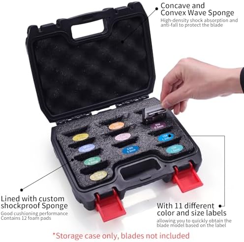 DODAER professional pet grooming blade organizer box showing durable HDPE material construction for shockproof travel protection.