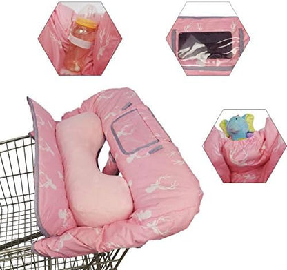 ICOPUCA cotton cart cover displaying the non-slip reverse side fabric