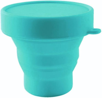 Lucky Clover Collapsible Silicone Sterilizing Cup front view for menstrual hygiene.