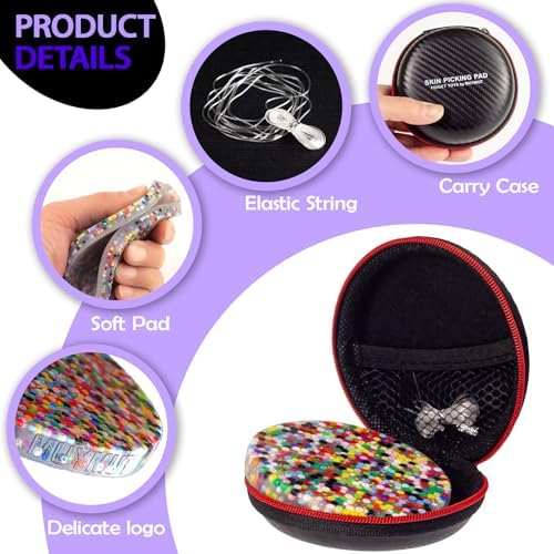 Close up view of the colorful sensory rings embedded inside the eight centimeter silicone pad.