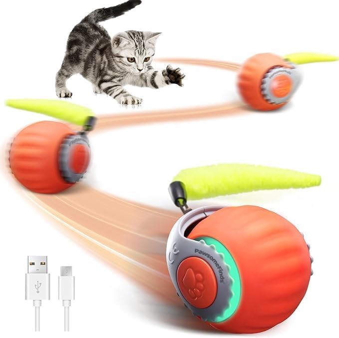 PawsomeFinds interactive cat toy ball front view