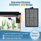 Zuqqony multi pack aquarium filters displayed together showing the complete fifteen piece set.