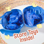 Disney Stitch collectible mini figures and stylized plush toy unboxed from the jumbo capsule.