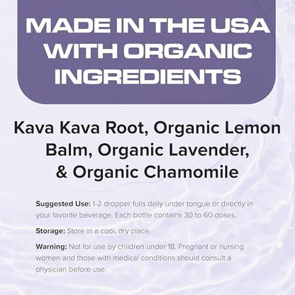 DropRx Calm two fluid ounces purple dropper bottle for stress relief