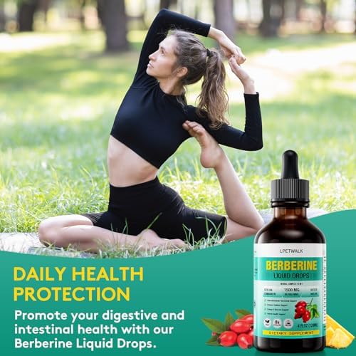 4 Fluid Ounce bottle of Lpetwalk Berberine and Cinnamon supplement