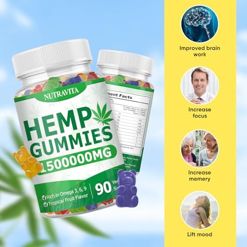 Nutravita natural wellness hemp supplement container layout