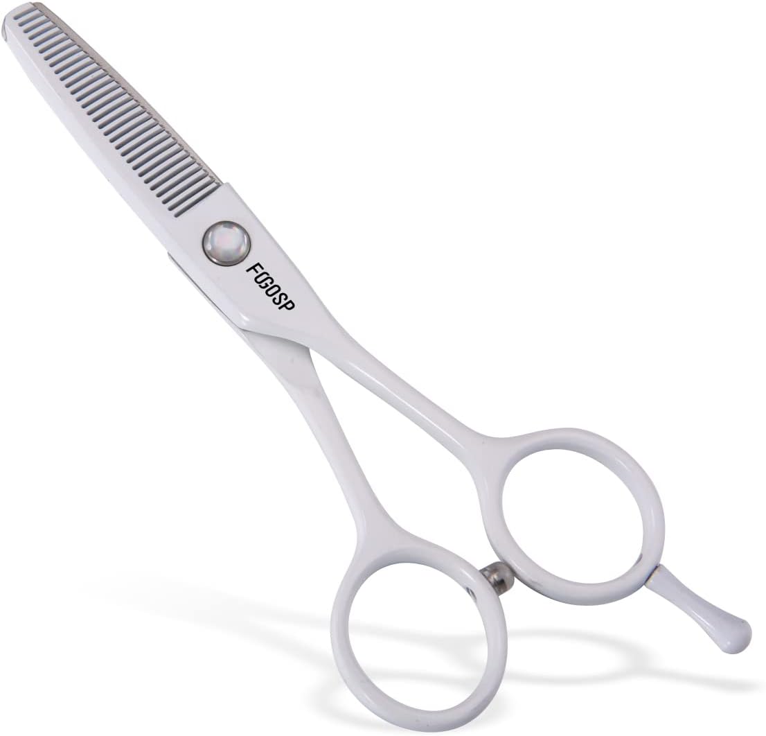 4.5" Curved Dog Scissors for Grooming Face and Paws with Safety Round Tip for Small Dogs Face Paw Ears Trimmer Professional Small Cat Grooming Shears (4.5" Curved, Gray) - Image 12
