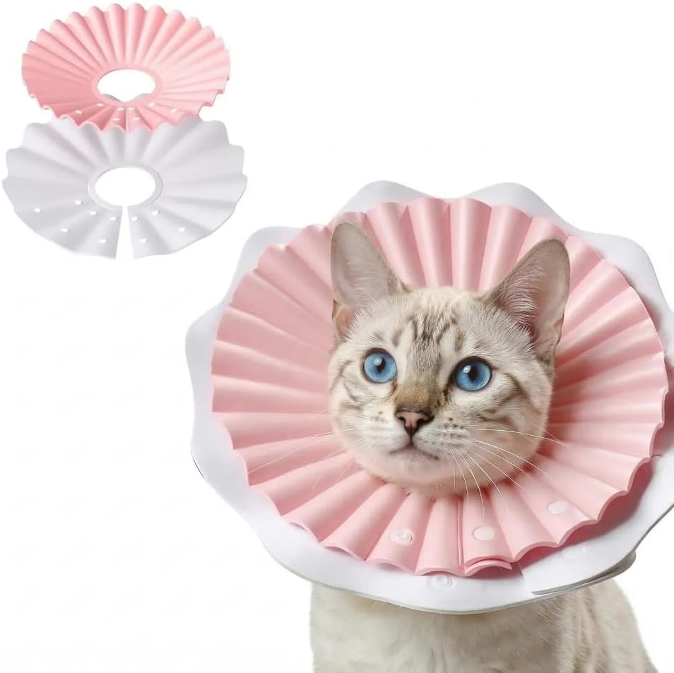 McGill's Tail Cat Cone Collar Soft, Comfortable Cat Recovery Collar with Royal Ruffled Design, Adjustable Elizabethan Collar for Cats, Water-Resistant EVA Cat Cones After Surgery (Mint Green, M) - Image 10