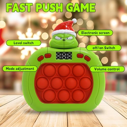 LAHAND electronic handheld puzzle game side angle highlighting the comfortable grip and durable plastic casing