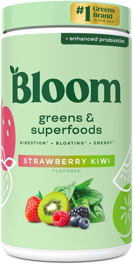 Bloom Nutrition Superfood Greens Powder, Strawberry Kiwi, 30 Servings - Image 8