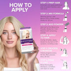 Top angle of Color Oops USA imported vegan hair bleaching kit packaging