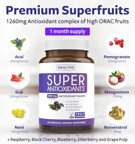 Healths Harmony super antioxidant capsules bottle label