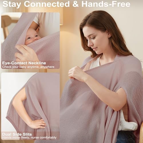 BeBeJoJo nursing poncho showing dual side slits for breastfeeding