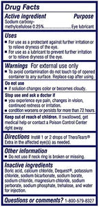 Two bottles of TheraTears Extra lubricant eye drops for long lasting hydration.