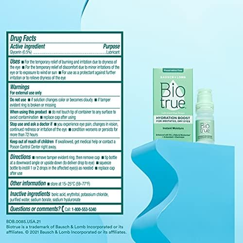 Authentic USA imported Biotrue Hydration Boost 10ml bottle for sensitive eyes.