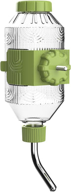 Kassiva automatic pet drinker kettle installed in a puppy kennel setup.