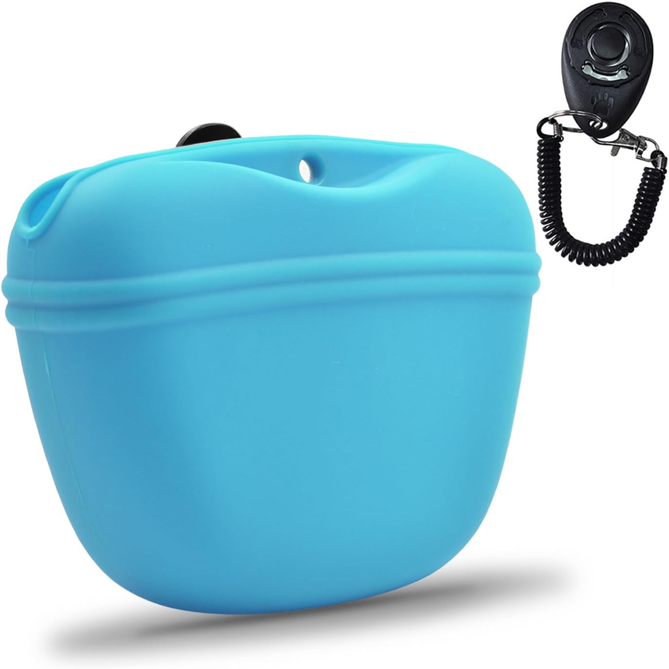 AUDWUD Silicone Dog Treat Pouch with Clicker Magnetic Closure Clip on Belt - Image 10