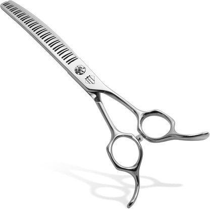 Professional Curved Thinning Scissors for Dog Grooming, 30-Degree Curvature, Japanese 440C for Trimming Dogs Cats and Other Pets face and paws (Curved Thinner) - Image 11