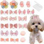 Handmade puppy grooming flower and ball hair accessories