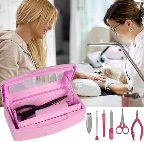 Gusnilo sanitizing tray in a professional salon environment