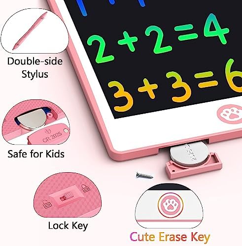 Educational kids drawing pad featuring cat design