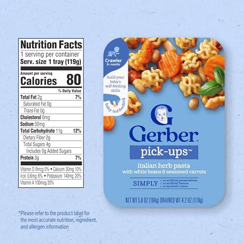 Gerber Stage 3 baby pasta meal tray for toddlers