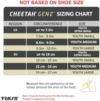 Neoprene heel protection sleeve for Sever's disease relief in youth athletes.
