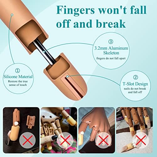 Lionvison nail practice hand set with 200 nail tips included.