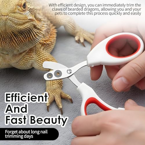Quilax safe reptile claw scissors highlighting the dual hole safety guard design.