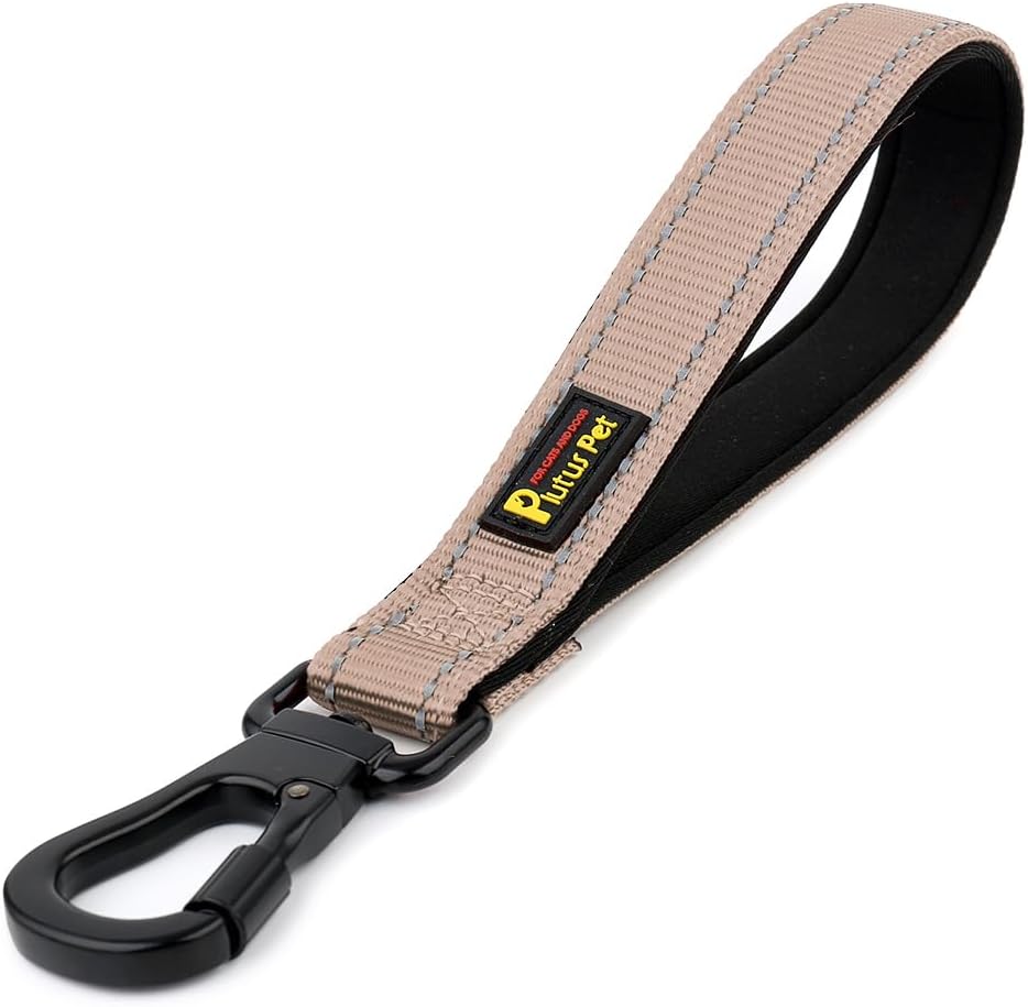 PLUTUS PET 10 Inch Short Dog Leash for Large Dogs with Locking Carabiner Clip & Padded Handle 10", Pink - Image 15