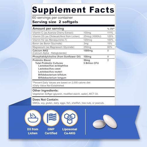 Nextdia Liposomal Calcium AKG softgels supplement bottle label