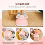 Side view of Oket collapsible road trip potty