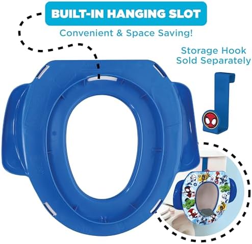 Authentic USA imported Ginsey kids toilet trainer packaging with Marvel graphics