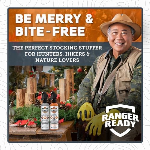 Ranger Ready Permethrin clothing treatment bottle detailing forty day fabric defense metrics