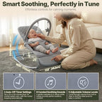Infant bouncer chair equipped with the removable plush star and moon toy bar