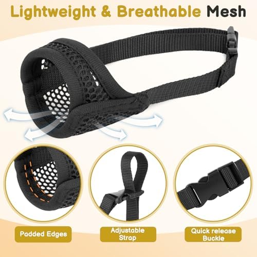 Mayerzon mesh muzzle highlighting front opening for panting