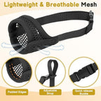 Mayerzon mesh muzzle highlighting front opening for panting
