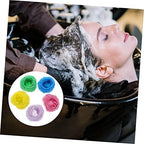 Transparent plastic ear muffs for hair dyeing