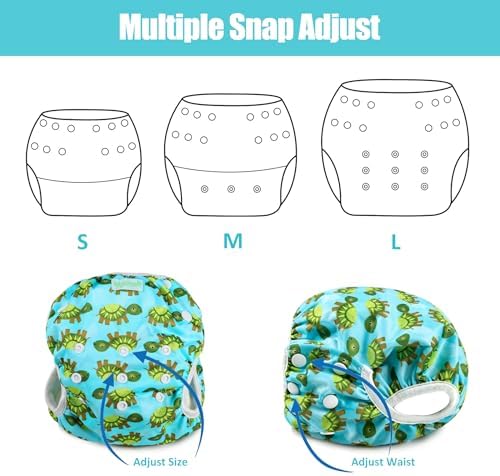Wegreeco toddler swim trunk folded in a three pack layout