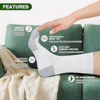 NOLUNT white crew socks showing non-binding top for circulation