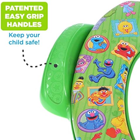 Sesame Street cushioned toddler toilet trainer with easy grip side handles